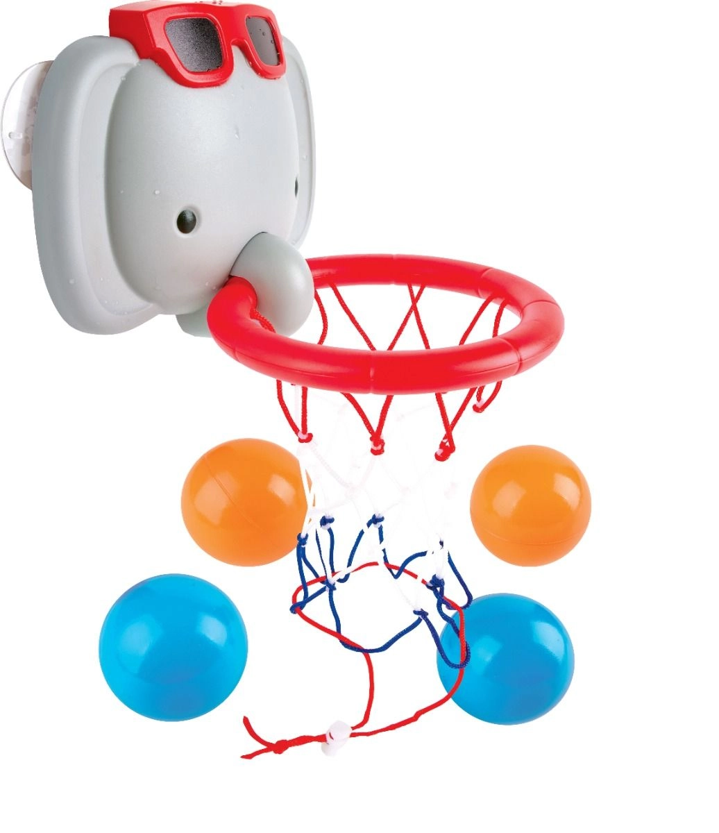 Hape Bath Time Basketball Elephant Pal - 18 Months Gray
