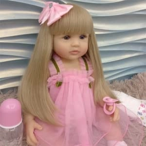 Reborn Baby Doll - 22 inch Silicone Vinyl Blonde Hair Ages 3+
