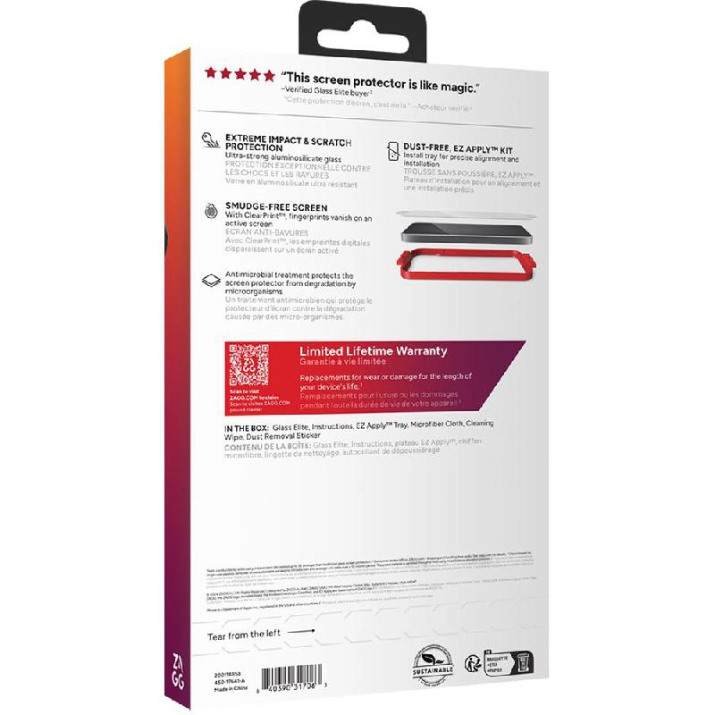 Clear Tempered Glass Screen Protector for iPhone 16 Pro Max