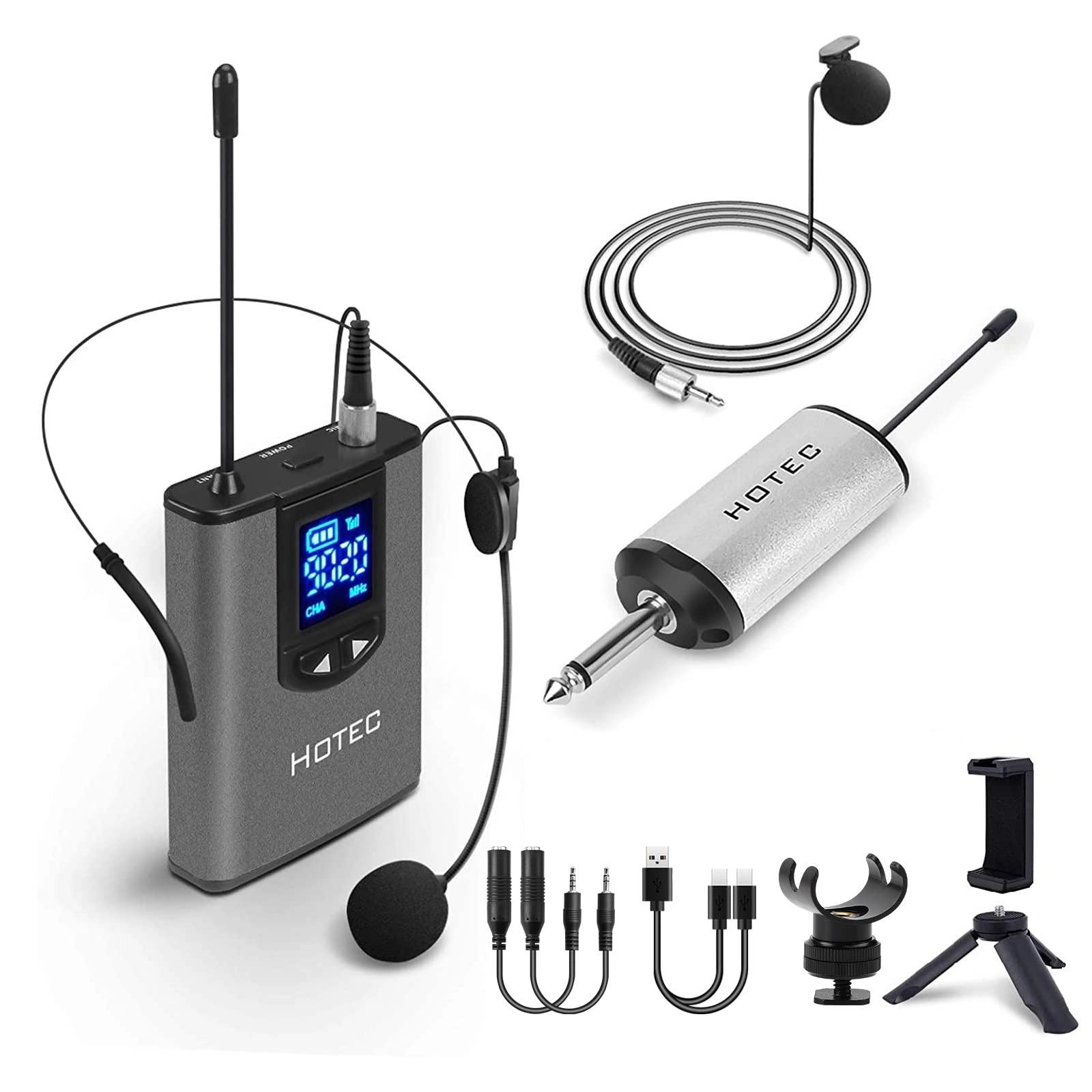 hotec H-U05 - one Headset mic and one Lapel mic UHF