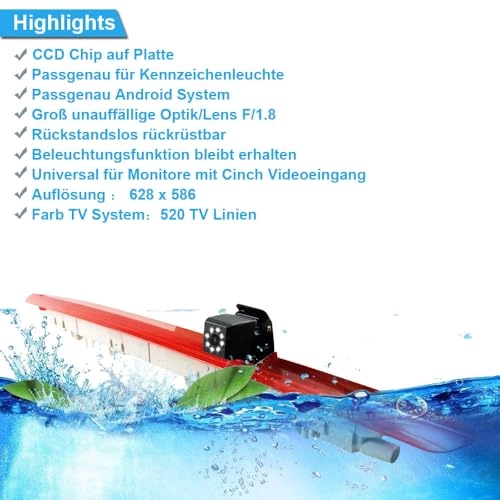 brake light camera - Night vision 1280 x 720 pixels