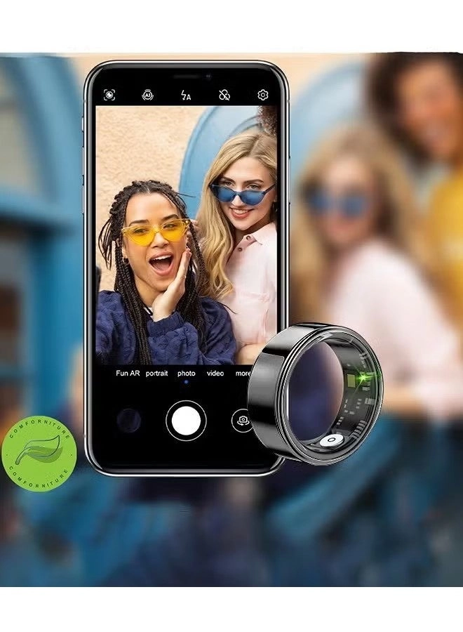 Smart Ring Fitness Tracker - Size 10 Black