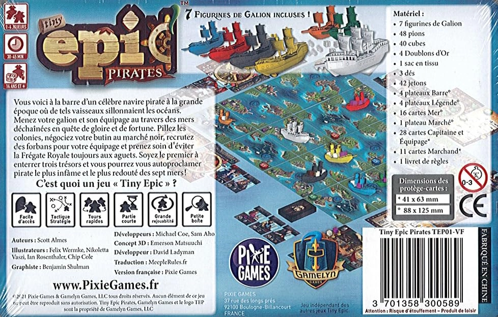 Tiny Epic Pirates + Tiny Epic Dungeons + Bottle Opener (French)