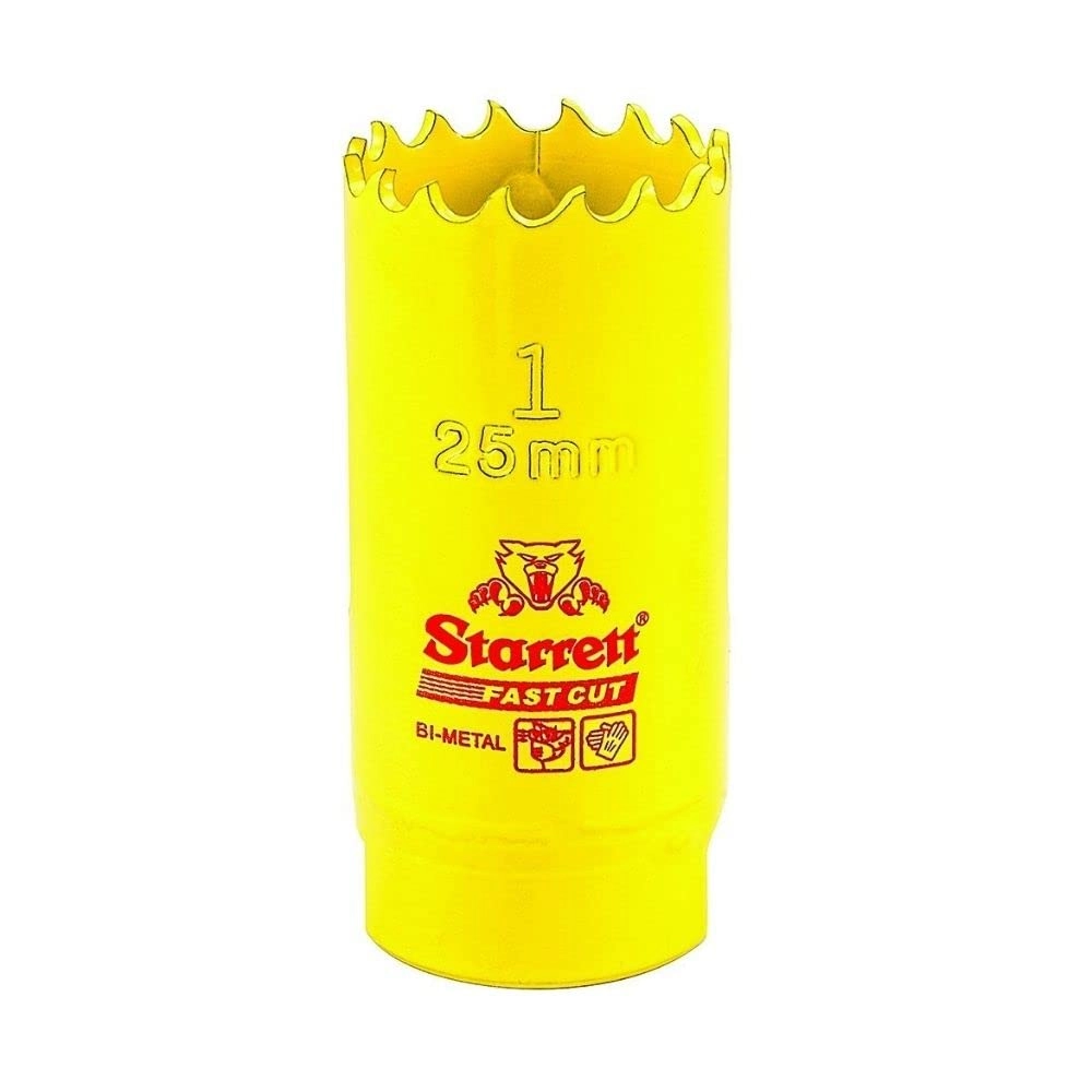 The L.S. Starrett Company BiMetal Fast Cut Straight Pitch Hole Saw - 158 Metal Steel and Wood