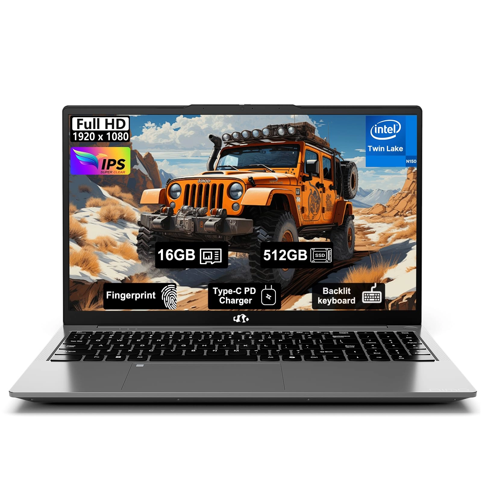 NIMO Student-Laptop N157 - 17.3'' N100 8GB DDR4 128GB SSD