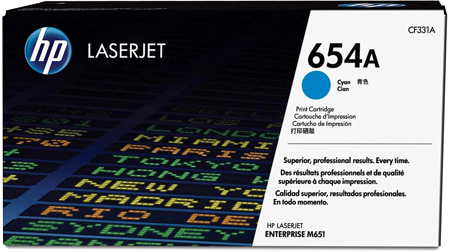 HP 654A Original LaserJet Colour Sphere Toner Cartridge - Cyan