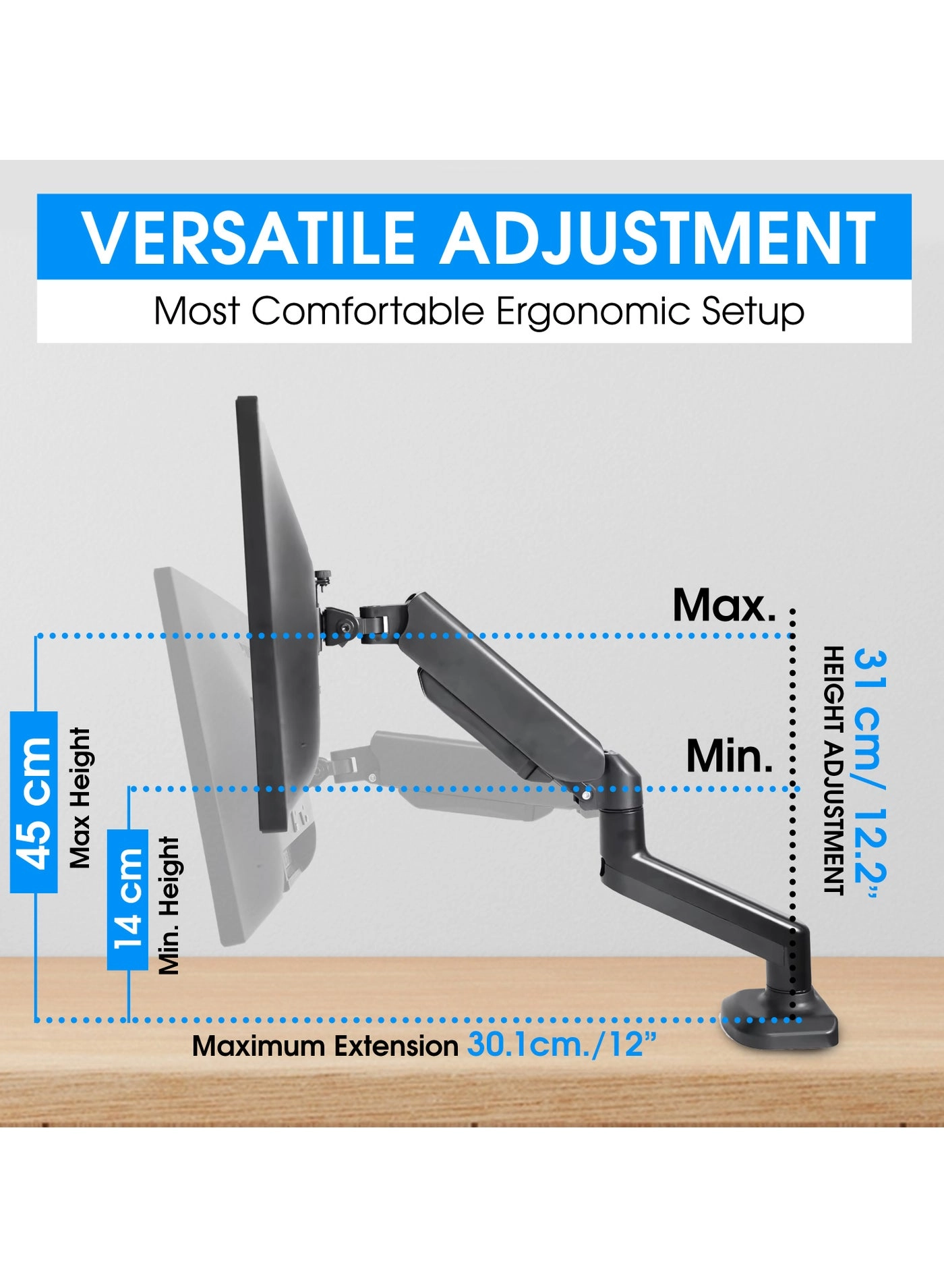 Dual Monitor Arm - Dual Arm 32 in 75x75/100x100mm