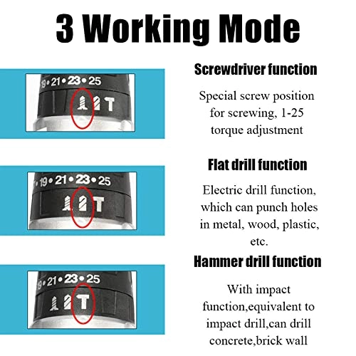 Electric Cordless Screwdriver Drill