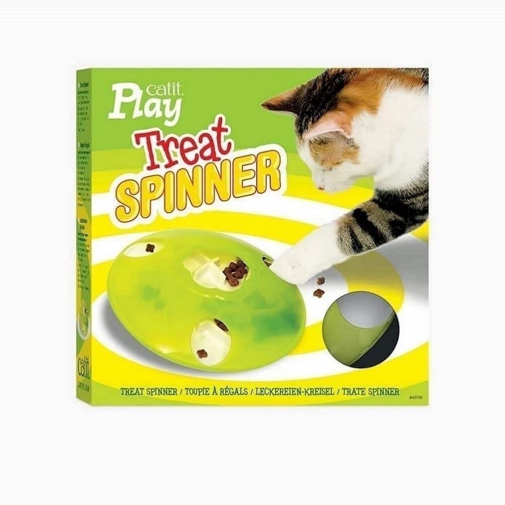 Catit Cat Play Treat Spinner - Spinning top Soft silicone cover