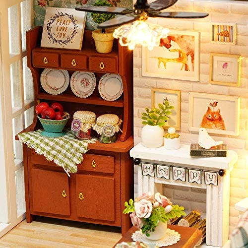 Miniature Dollhouse - DIY 2 LED Lights 21 x 12.5 x 14.5cm