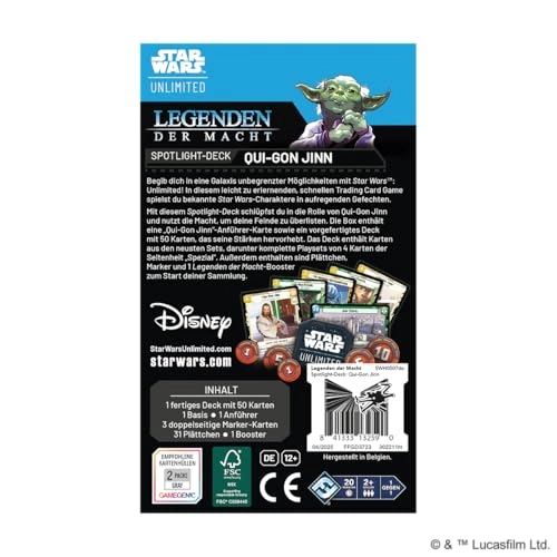 Star Wars: Unlimited - Legends of the Force - Spotlight Deck Qui-Gon Jinn - 50 cards 1 booster (German)