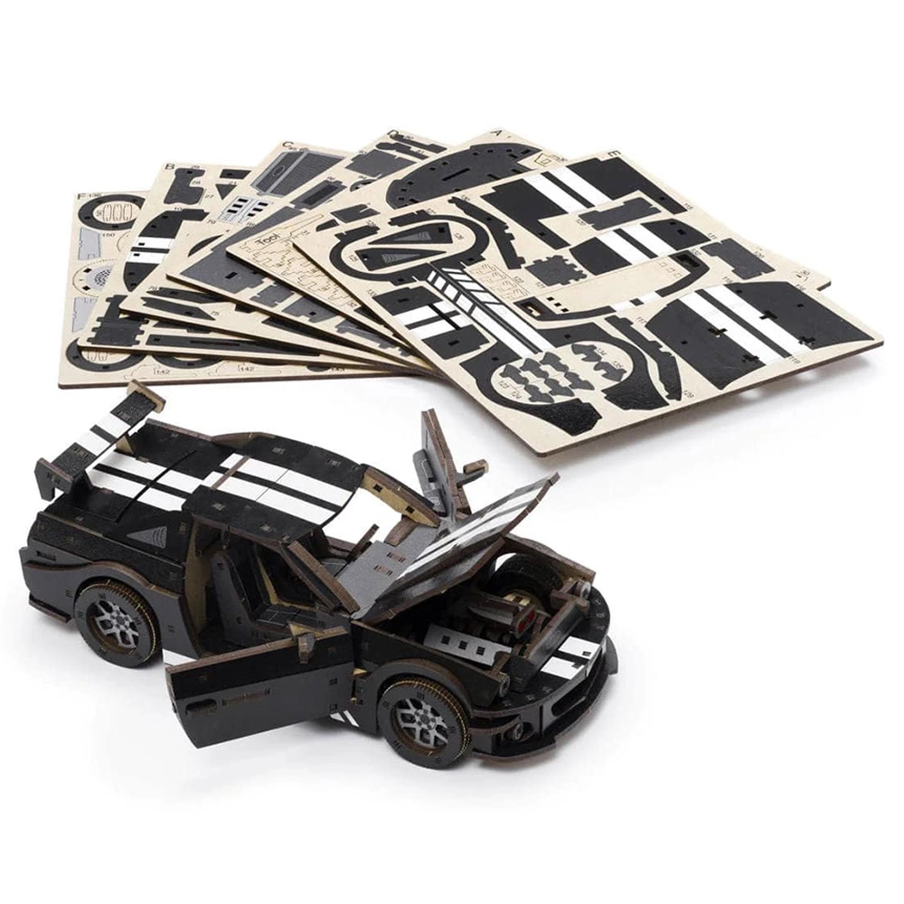 2-in-1 Stallion GT + Comet GTS 3D Wooden Puzzle (4107390-STALLION_GT_BLACK) - 248 pcs