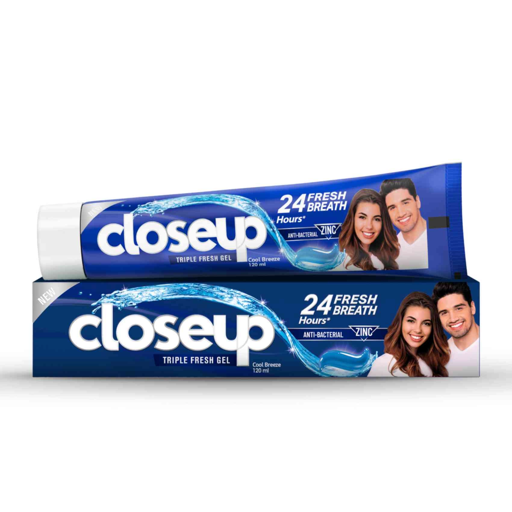 closeup Triple Fresh Gel Active Zinc Toothpaste 120ml