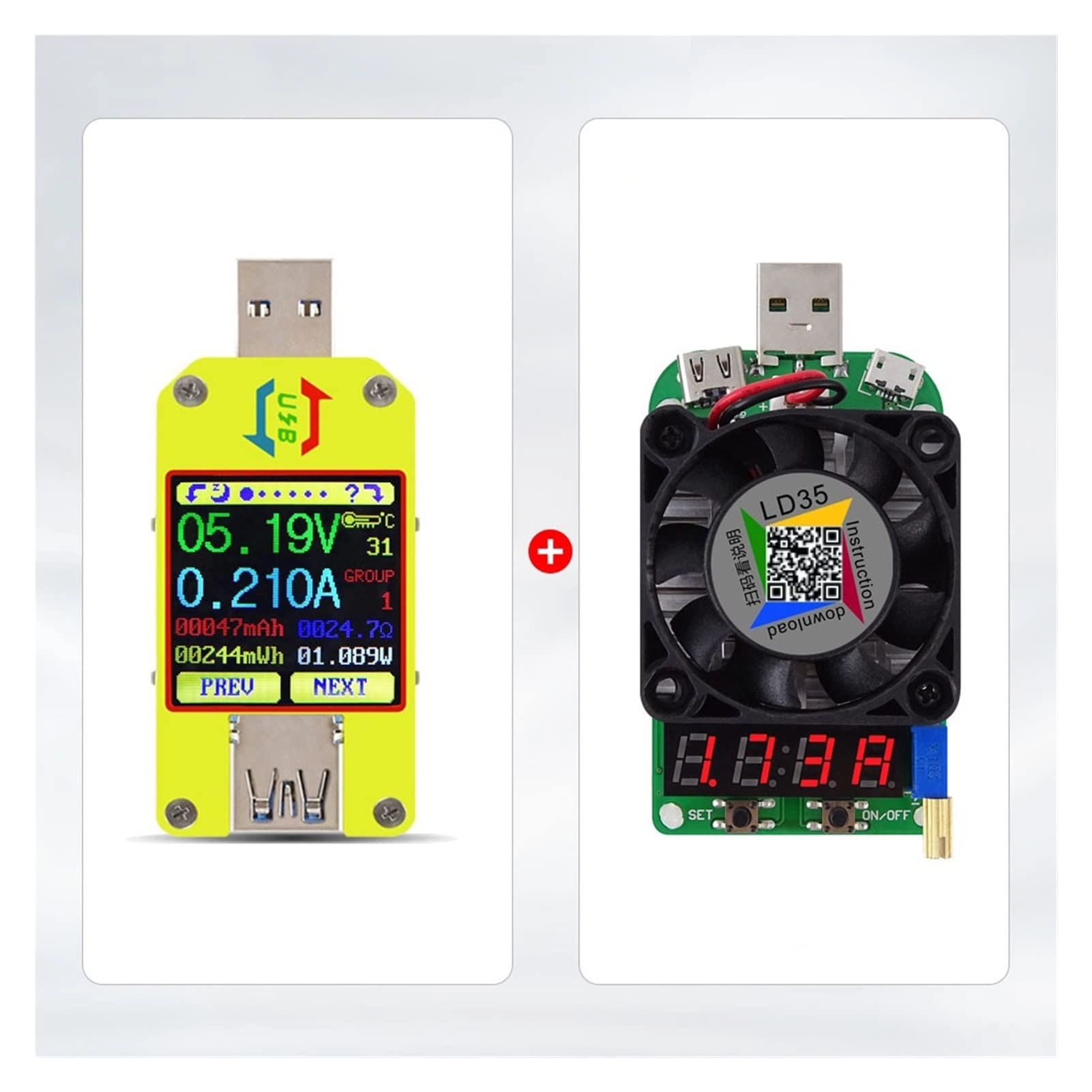UM34C - USB Voltmeter Ammeter Type-C + HD35