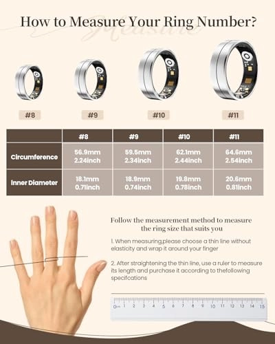 FT Ring - Fitness Health Tracker Sleep Monitoring IP68 Waterproof