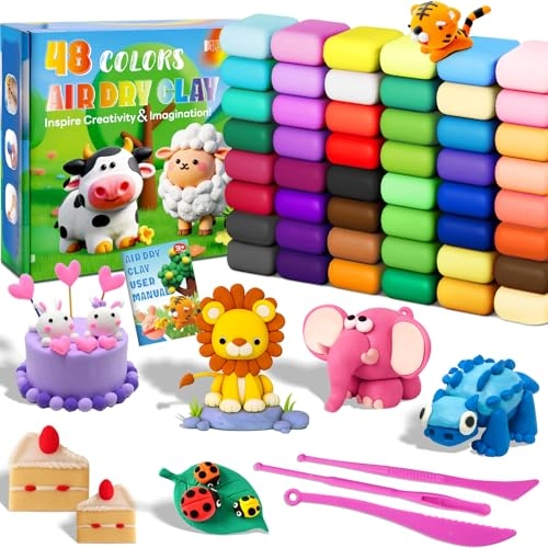 MuseLuxe Air Dry Clay - 48pcs. 3 Sculpting Tools