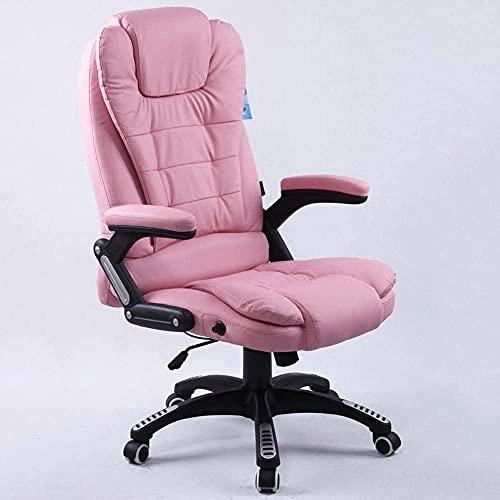 Desk Chair - PU Leather Brown High Back