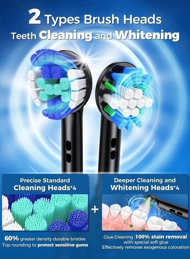 Rotating Electric Toothbrush - 8 Brush Heads 4 Modes 25-Day Battery Life