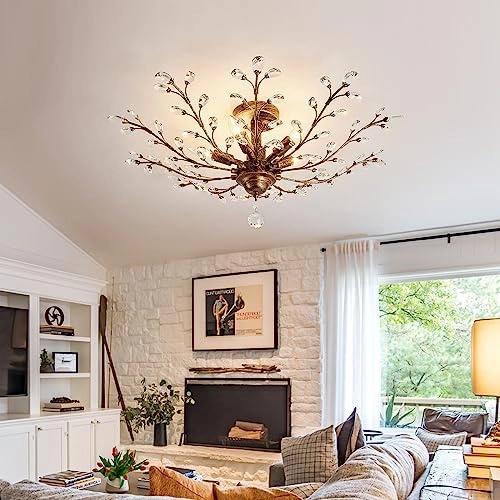 5-Lights Crystal Chandelier - Dimmable