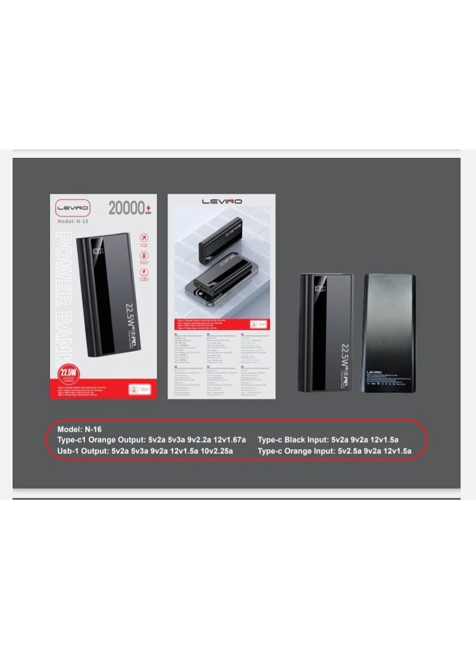 LEVINO Power Bank - 20000mAh 22.5W
