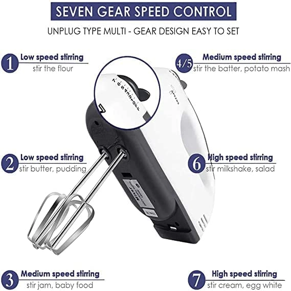 Hand Mixer - 7-Speed Turbo Boost