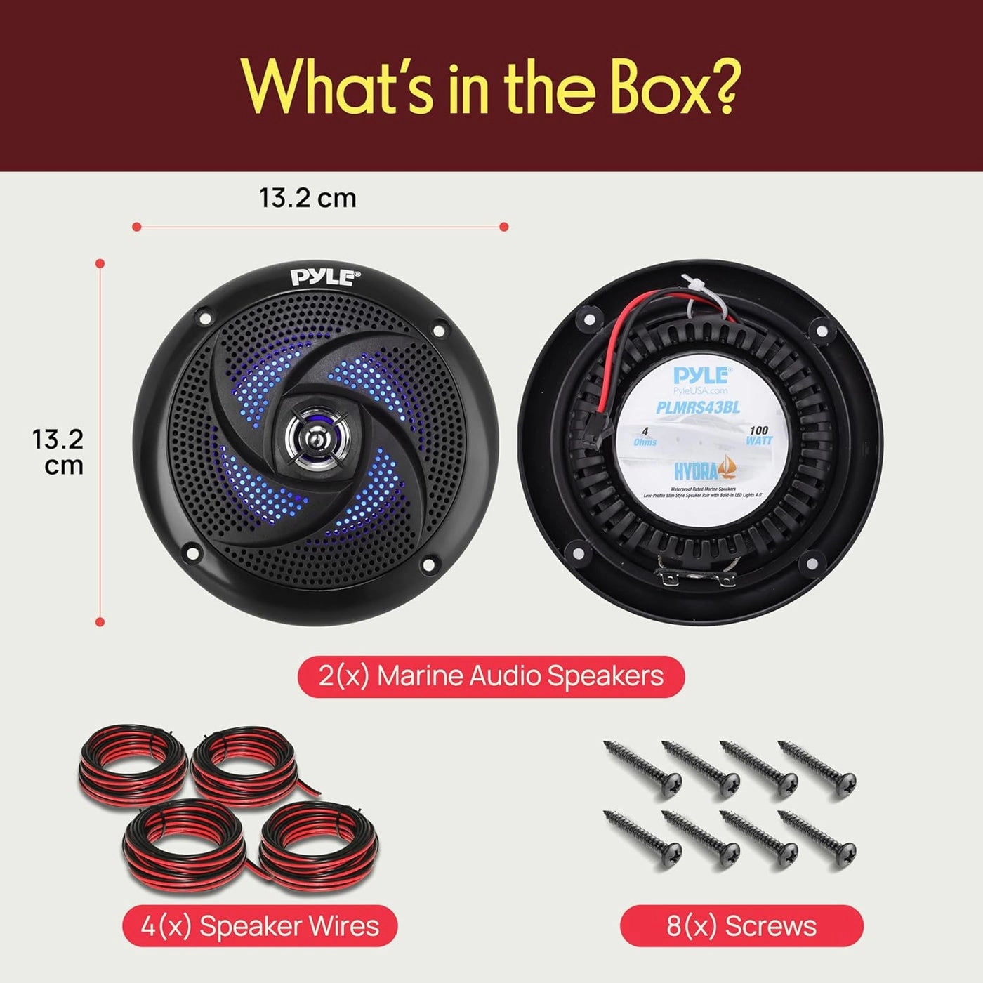 Marine Speakers - 4 Inch 100 Watt