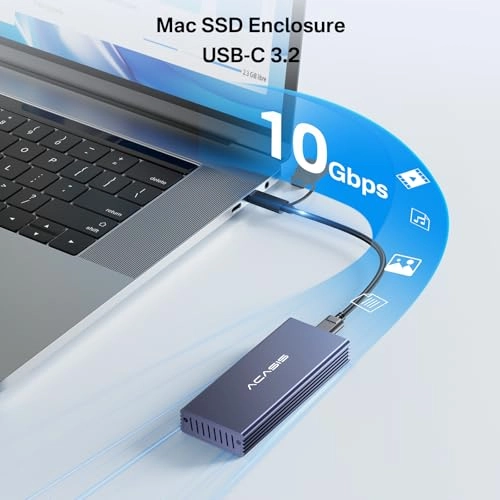 ACASIS USB C 3.2 SSD Enclosure - USB 3.2 Gen2 M.2 NVMe 12+16-pin