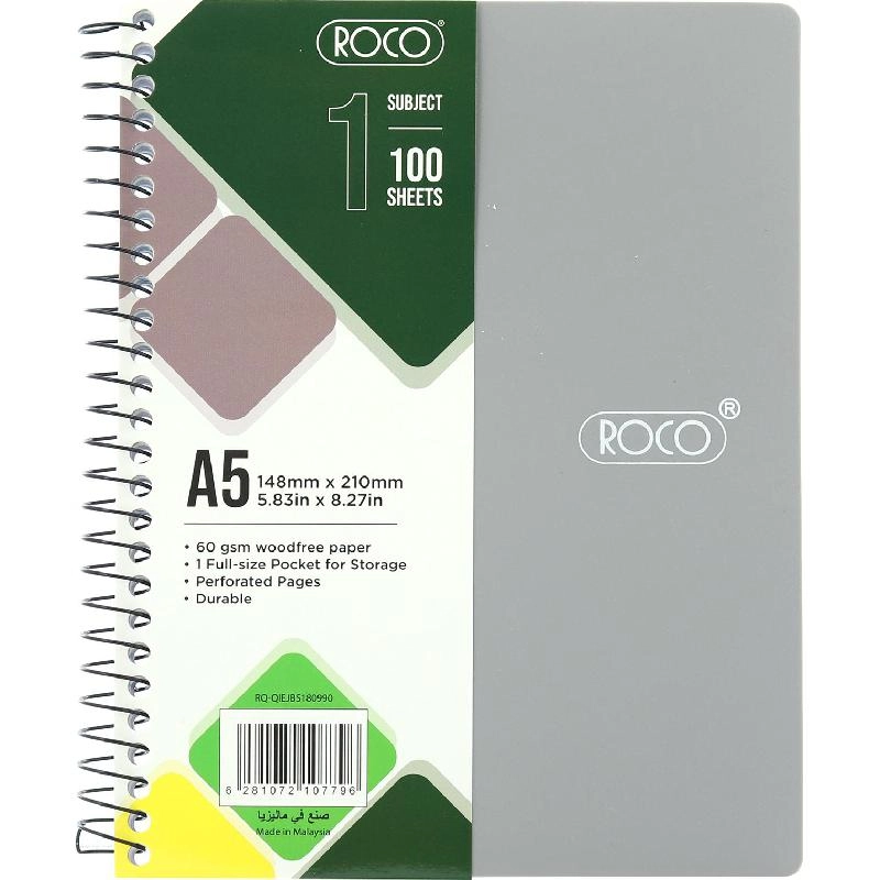 Neon A5 Spiral - Lined 100 Sheets