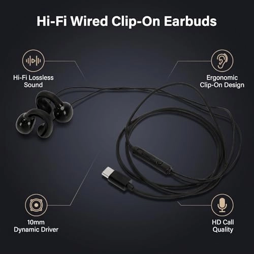 Open Ear Clip Wired Earbud