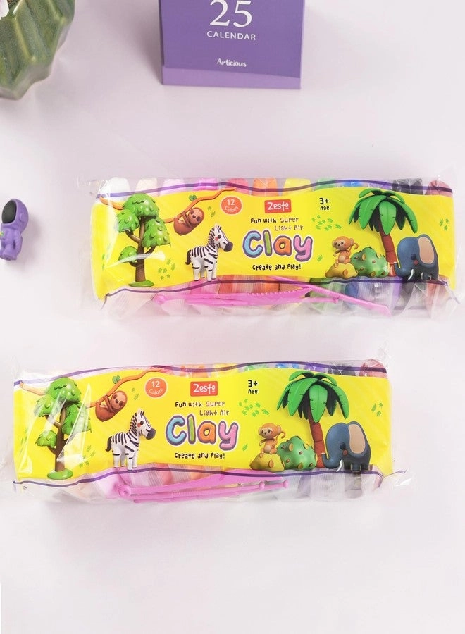 Super Light Air Clay - for Kids Sculpting Tools Pack 24 pcs.