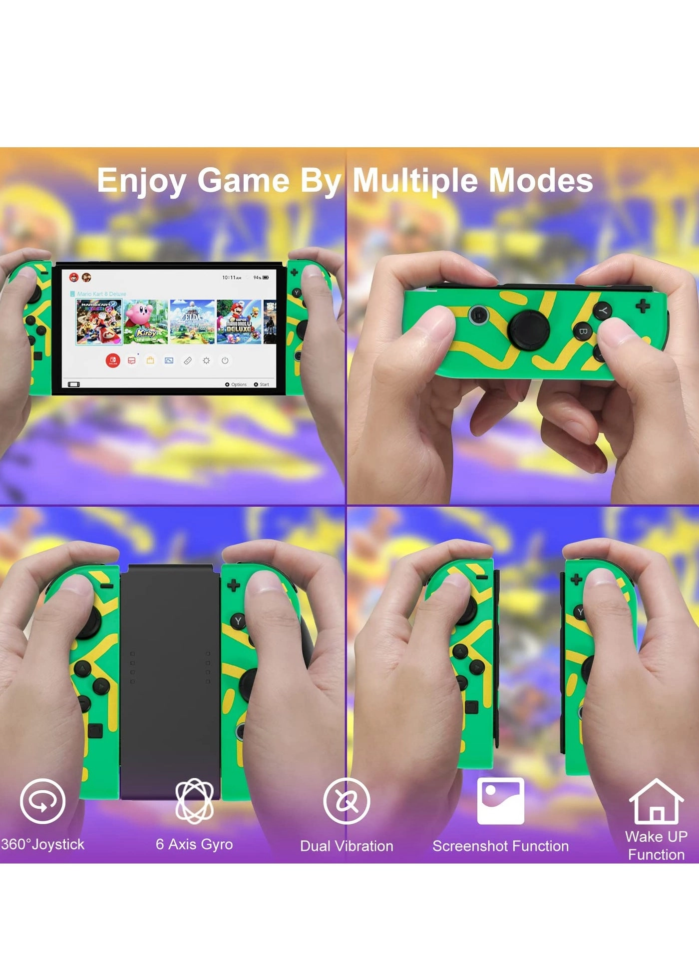 Joy Cons Wireless Controller - Green Nintendo Switch/Lite/OLED