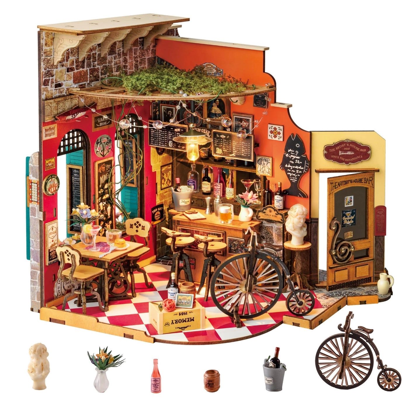 DIY Miniature Dollhouse Kit - Halloween/Christmas 1:20