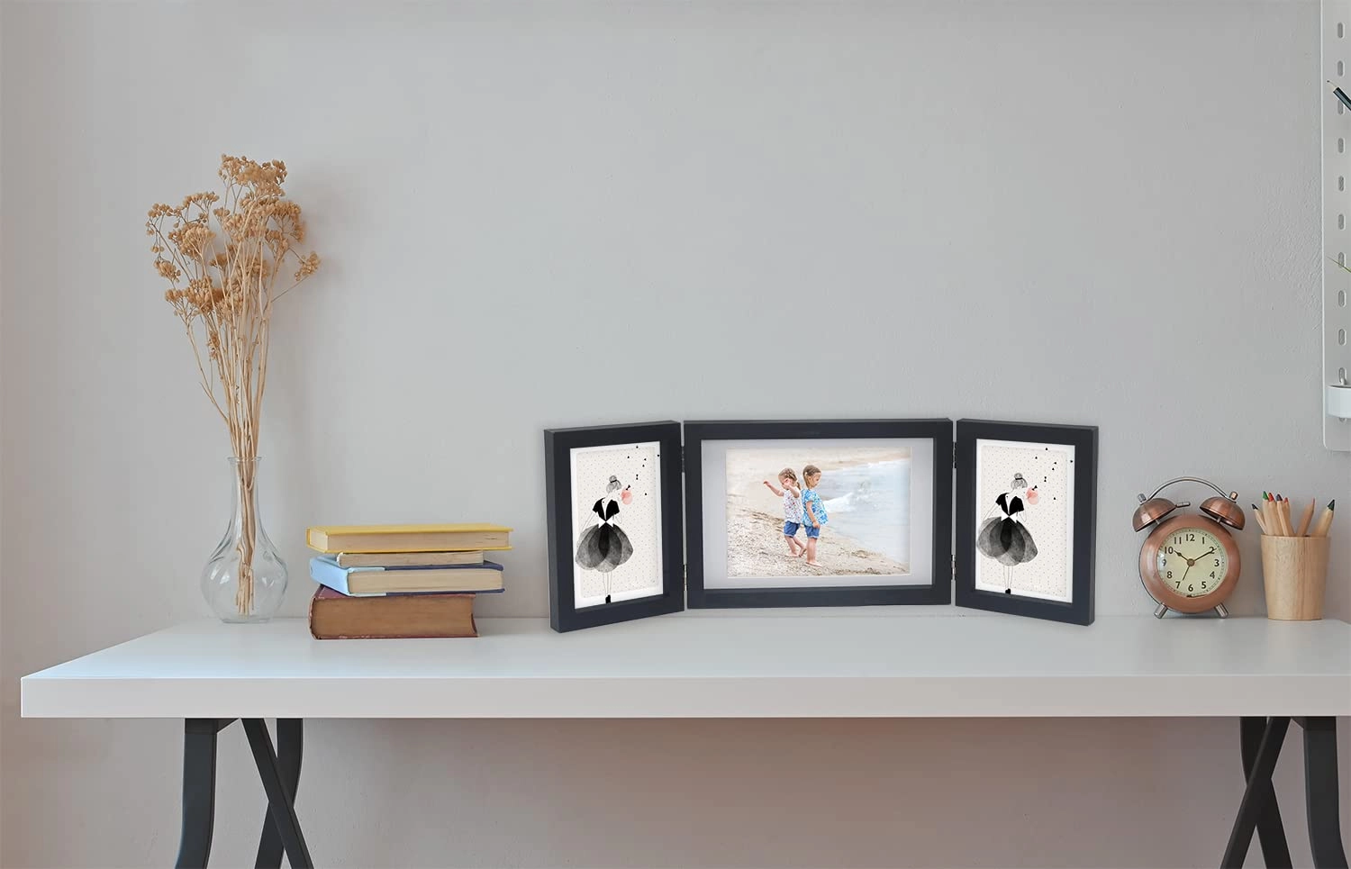 Triple Multi Photo Frame - 2-4x6''+5x7'' 3