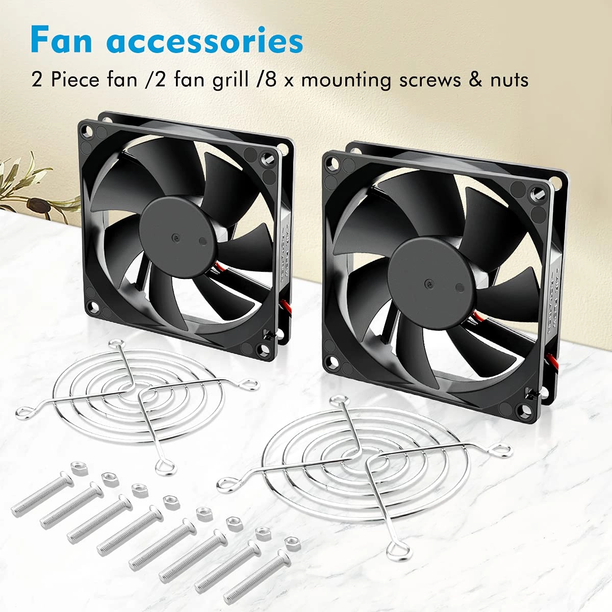 Cooling Fan - 2 Pack 80mm