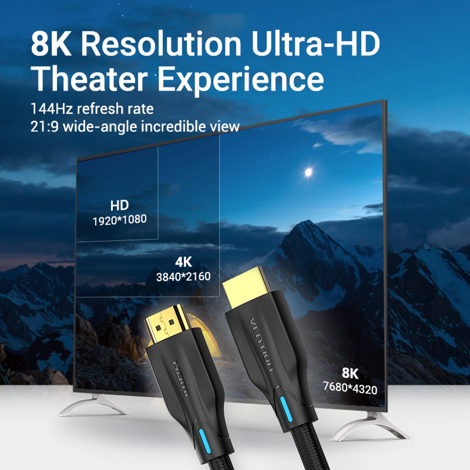 8K HDMI Cable 1m