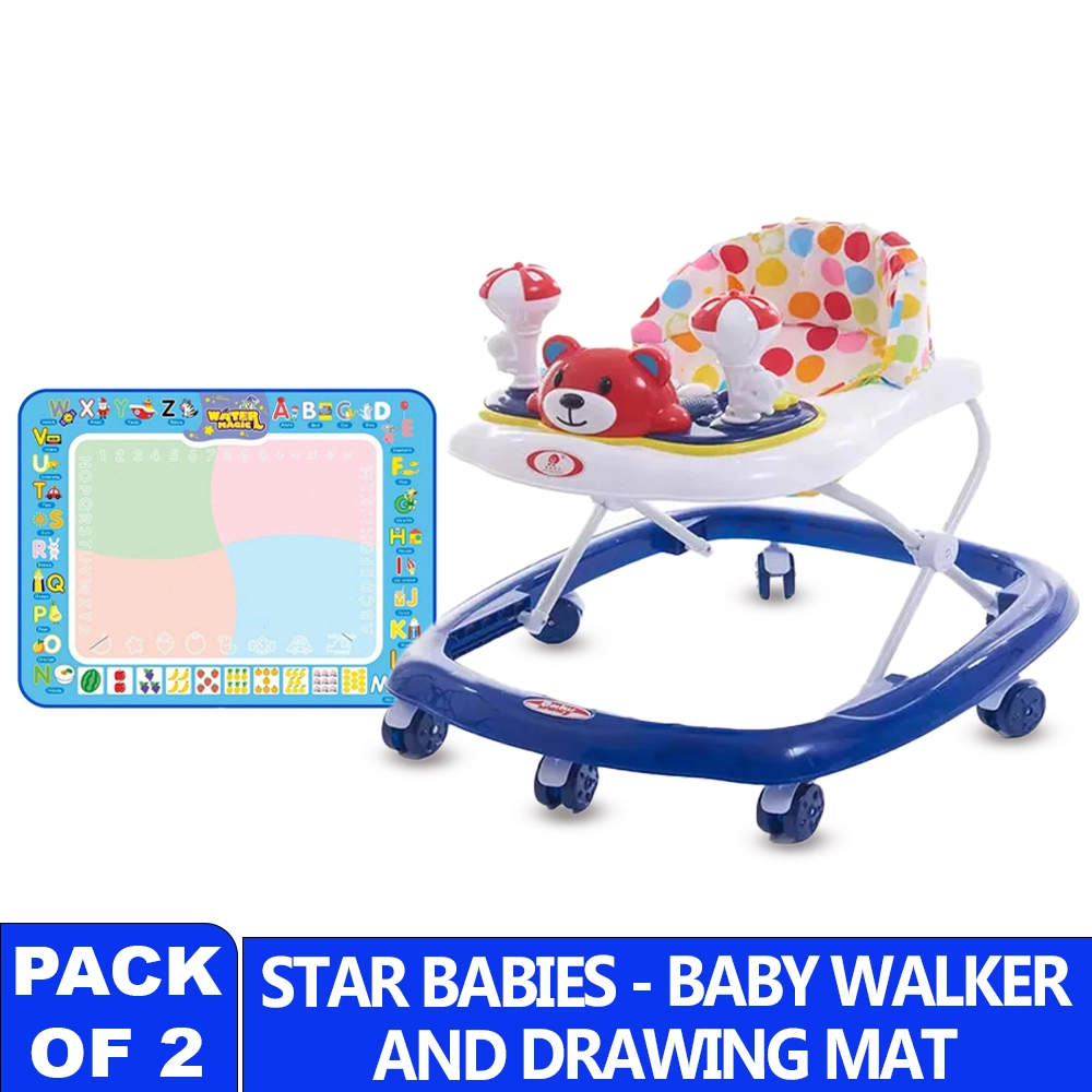 Rolling Ball Walker - Light And Music + Baby Drawing Mat