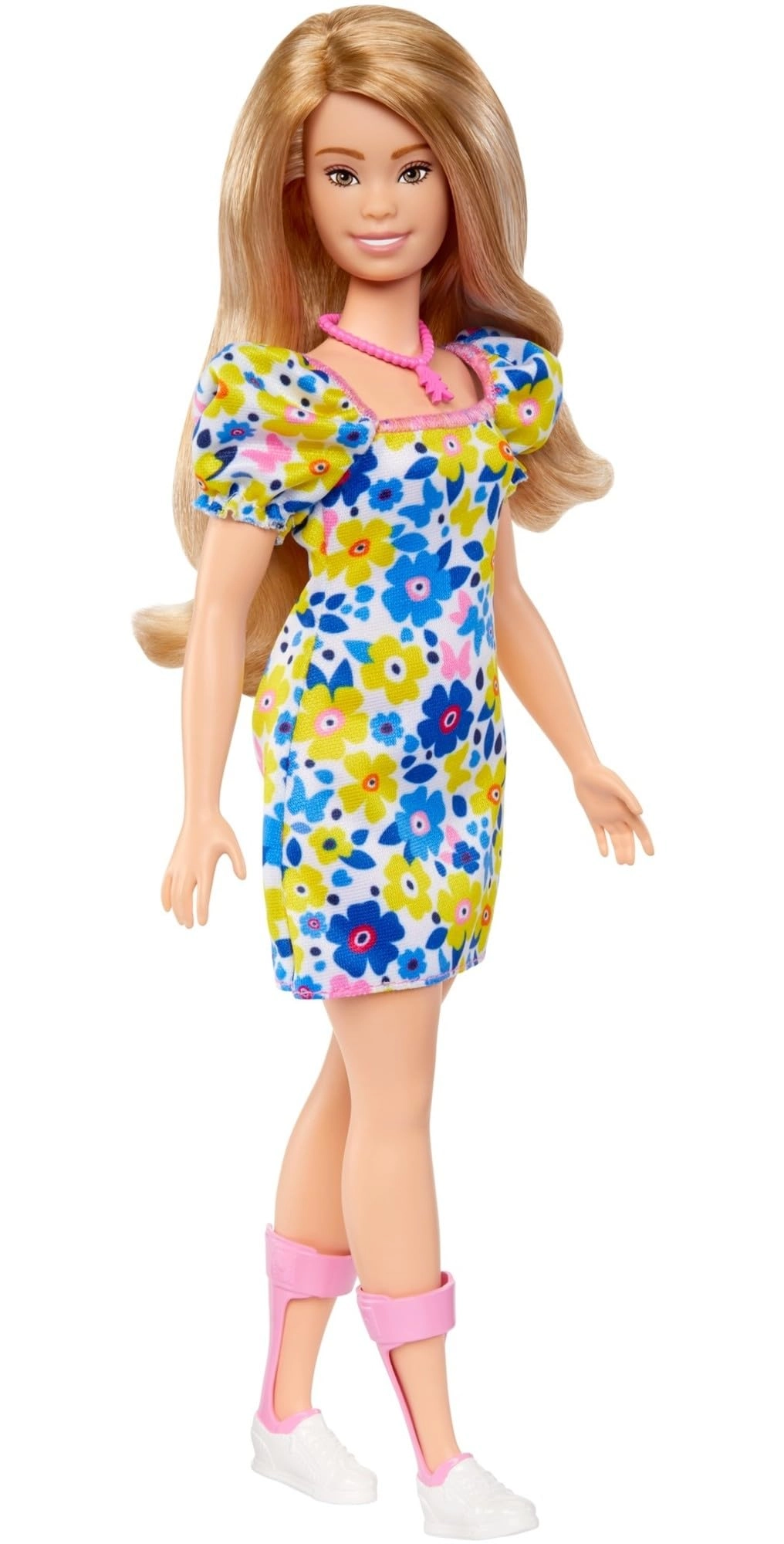 Barbie Fashionistas #208 - Down Syndrome Blond Hair Floral Dress Ages 3+