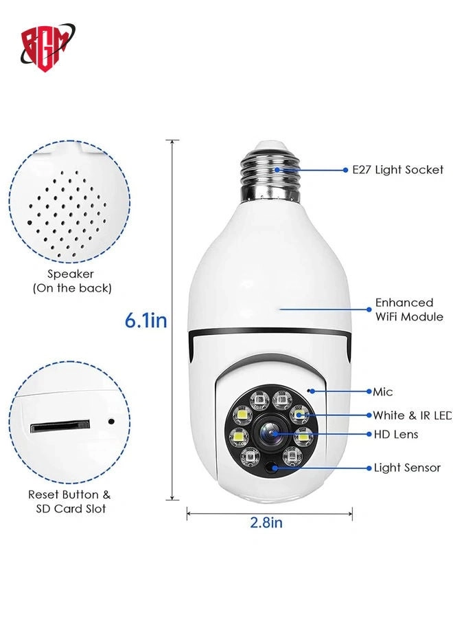WiFi Light Bulb Camera 1080P