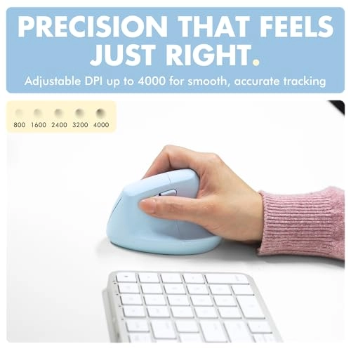 Vertical Ergonomic Mouse - 2.4G wireless receiver Bluetooth