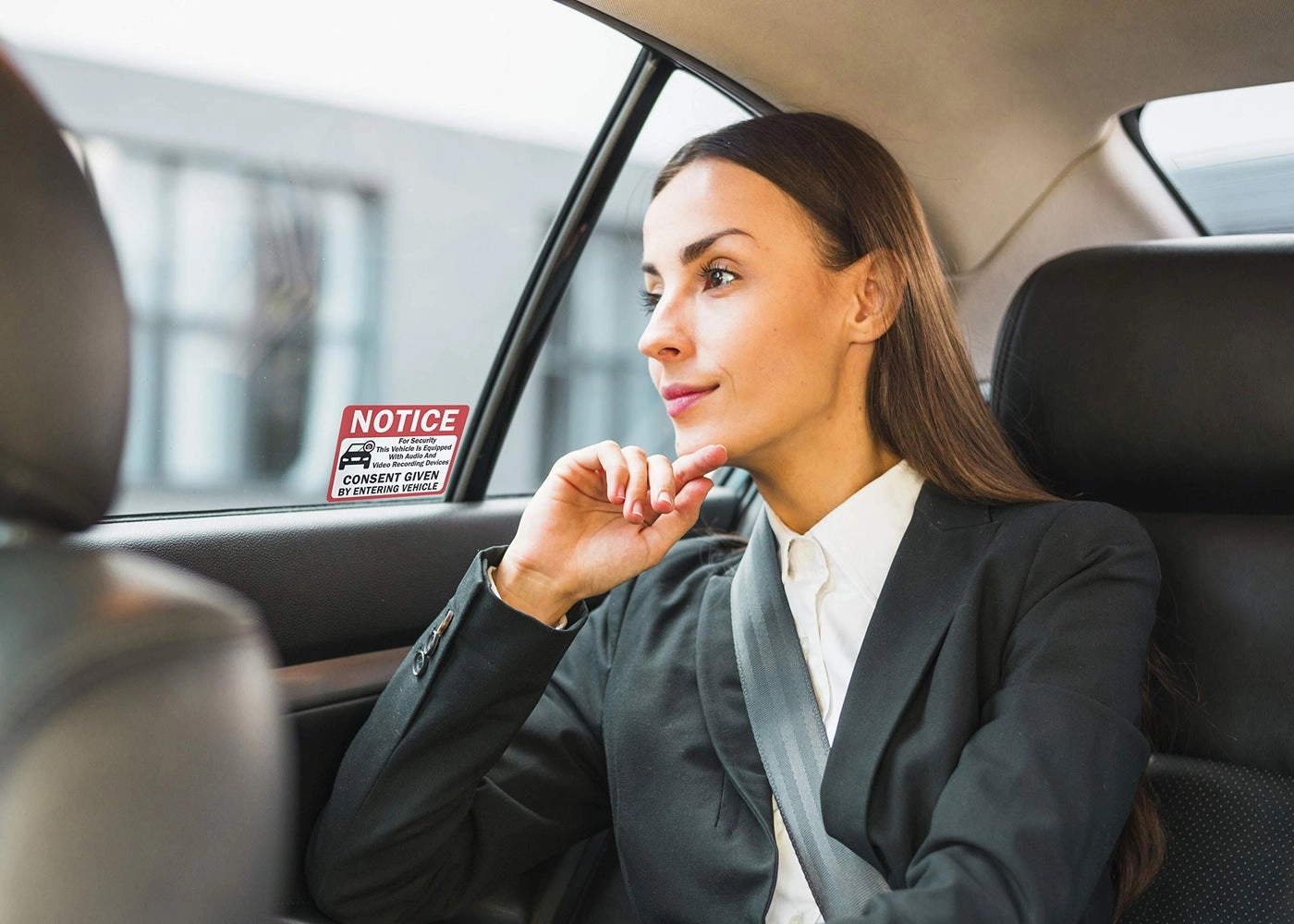 Notice Vehicle is Equipped With Audio And Video Recording Devices Consent By Entering Car Sticker