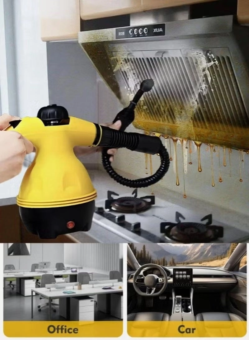 High-Pressure Steam Cleaner - Multi-Purpose Multiple Brush Attachments