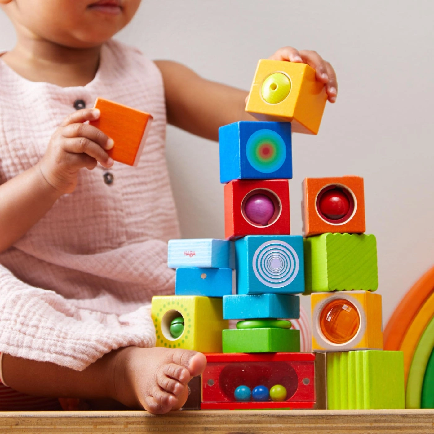 Fun with Sounds Wooden Discovery Blocks - Toddlers 6 pieces