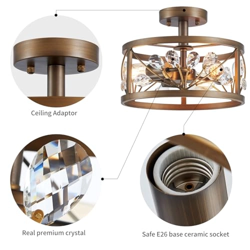 Crystal Leaf Chandelier