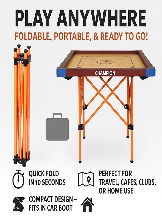 Carrom Board Stand - Foldable Height Adjustable