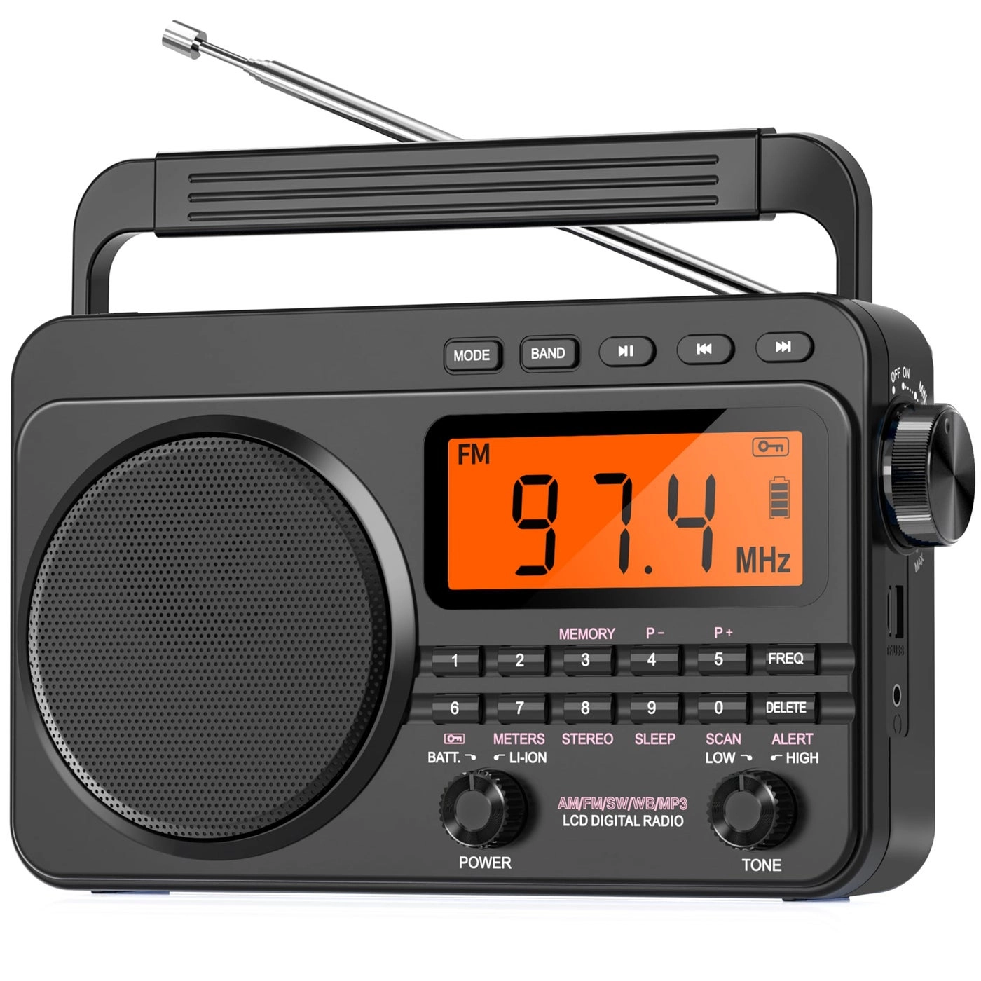 Jazmm NOAA Weather Alert Radio - Digital Portable