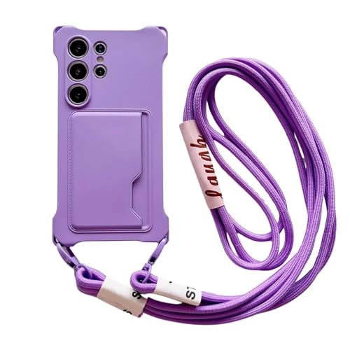 Miagon Crossbody Wallet Phone Case for Samsung Galaxy S22 Ultra