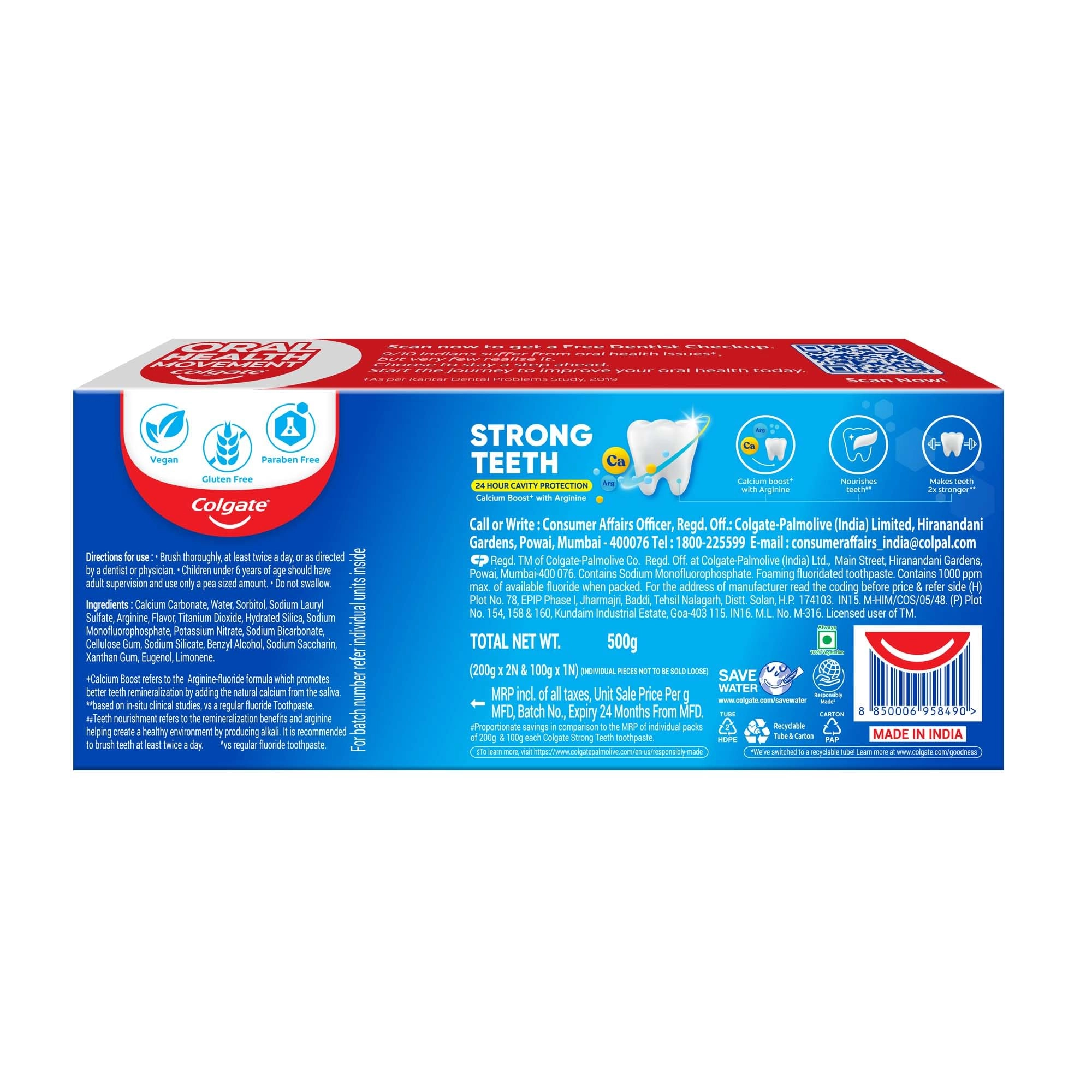 Strong Teeth Mint Toothpaste Adult 500g
