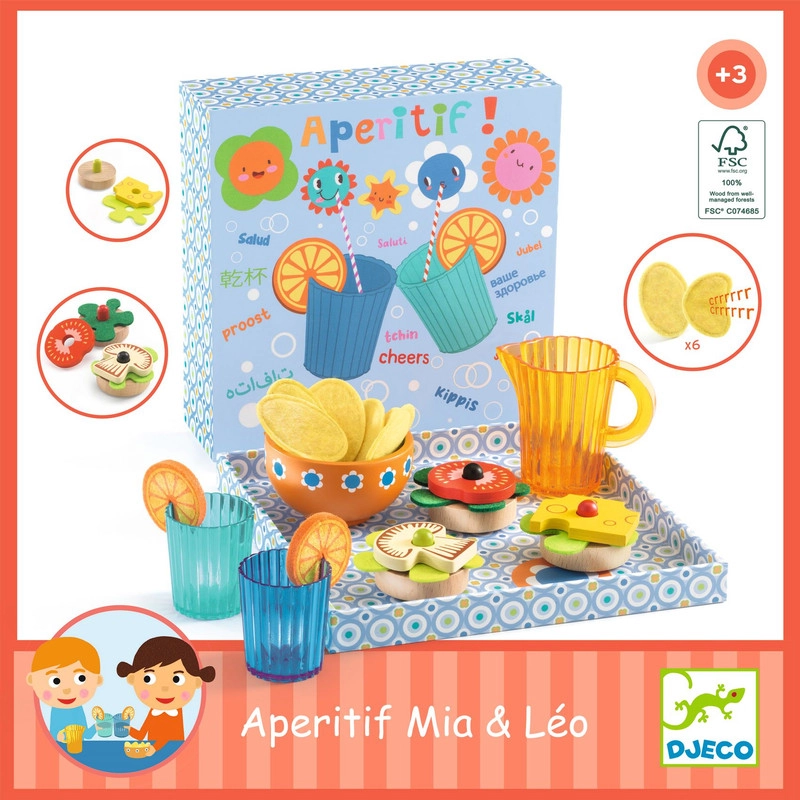 Mia & Leo Aperitif Wooden Set - 21 pcs (637187-DJ05513)