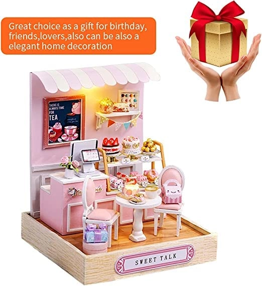 Miniature Wooden Dollhouse Furniture Kit - Creative Room 1:24