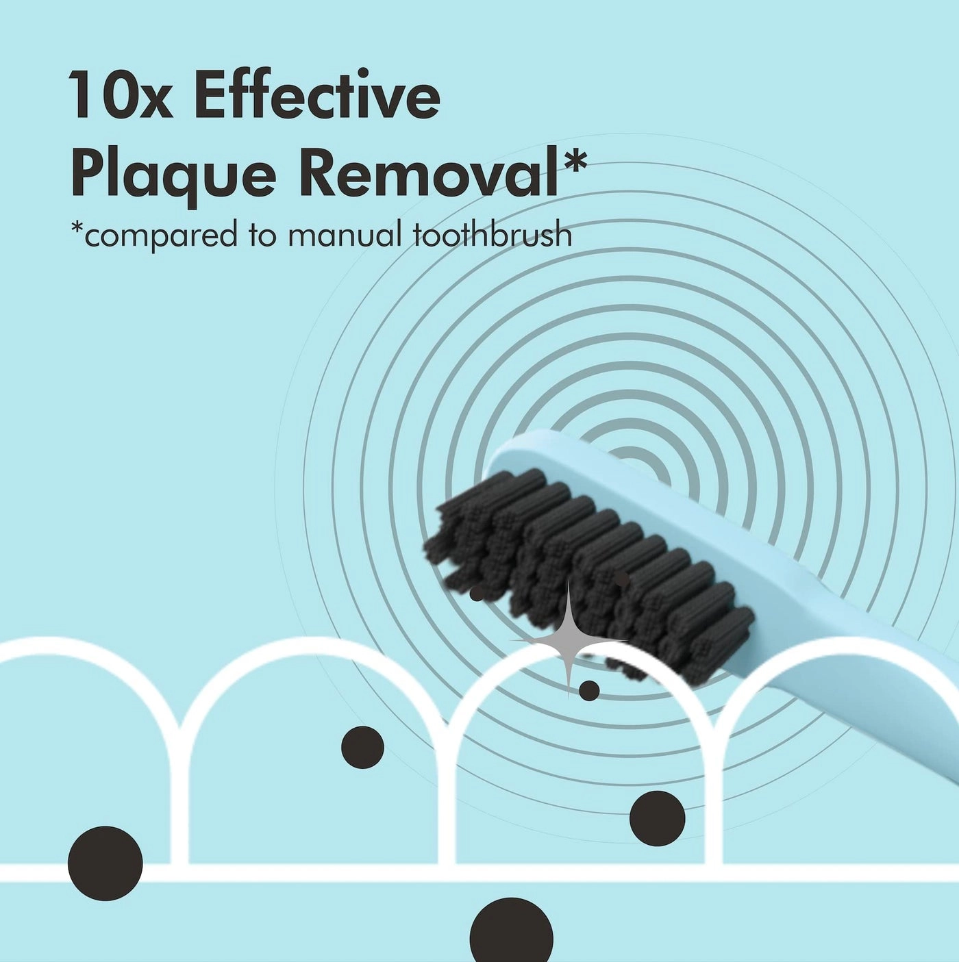 Electric Toothbrush - 2 Modes AAA Powered 2 Brush Heads